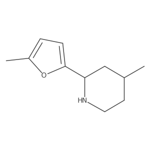 (2R,4R)-4-Methyl-2-(5-methylfuran-2-yl)piperidine结构式