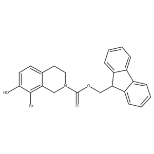 (9H-fluoren-9-yl)methyl 8-bromo-7-hydroxy-1,2,3,4-tetrahydroisoquinoline-2-carboxylate结构式