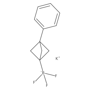 Potassium trifluoro({3-phenylbicyclo[1.1.1]pentan-1-yl})boranuide结构式
