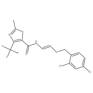 N-({[(2,4-dichlorobenzyl)oxy]imino}methyl)-2-methyl-4-(trifluoromethyl)-1,3-thiazole-5-carboxamide Structure