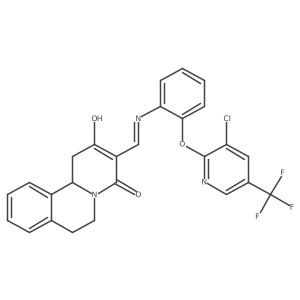3-((2-((3-Chloro-5-(trifluoromethyl)-2-pyridinyl)oxy)anilino)methylene)-1,6,7,11B-tetrahydro-2H-pyrido[2,1-a]isoquinoline-2,4(3H)-dione Structure