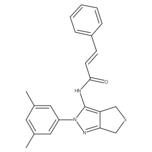 (Z)-N-(2-(3,5-dimethylphenyl)-4,6-dihydro-2H-thieno[3,4-c]pyrazol-3-yl)-3-phenylacrylamide Structure