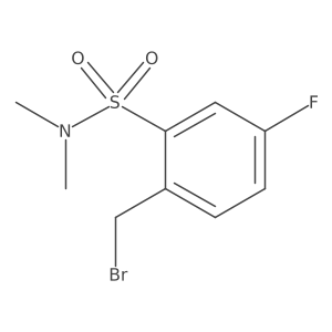 2-(bromomethyl)-5-fluoro-N,N-dimethylbenzenesulfonamide结构式