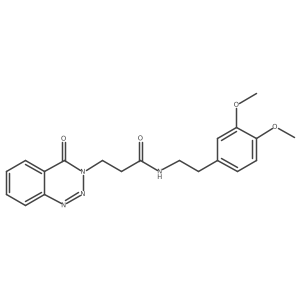 N~1~-(3,4-dimethoxyphenethyl)-3-[4-oxo-1,2,3-benzotriazin-3(4H)-yl]propanamide结构式