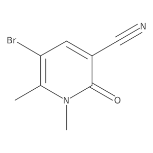 5-Bromo-1,6-dimethyl-2-oxo-1,2-dihydropyridine-3-carbonitrile Structure