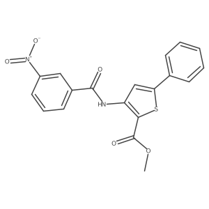 Methyl 3-(3-nitrobenzamido)-5-phenylthiophene-2-carboxylate结构式