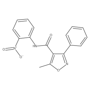 5-methyl-N-(2-nitrophenyl)-3-phenyl-1,2-oxazole-4-carboxamide结构式