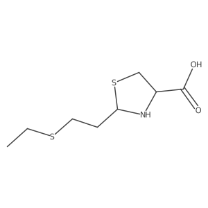 4-Thiazolidinecarboxylic acid, 2-[2-(ethylthio)ethyl]- Structure