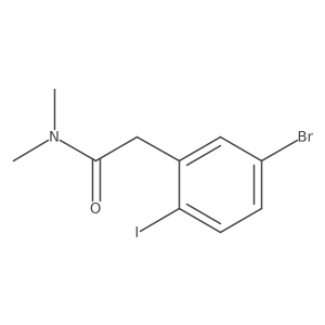 Benzeneacetamide, 5-bromo-2-iodo-n,n-dimethyl-结构式