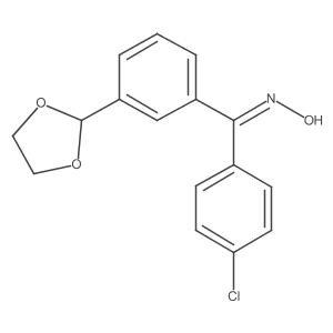 (4-Chlorophenyl)[3-(1,3-dioxolan-2-yl)phenyl]methanone oxime结构式