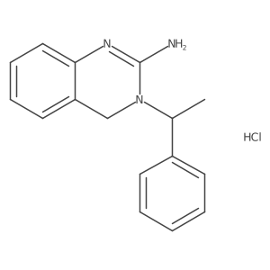 3-(1-phenylethyl)-4H-quinazolin-2-amine;hydrochloride Structure