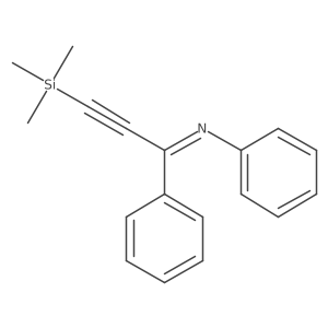 N-[1-Phenyl-3-(trimethylsilyl)-2-propyn-1-ylidene]benzenamine结构式