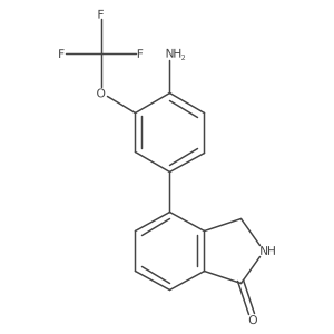 1H-Isoindol-1-one, 4-[4-amino-3-(trifluoromethoxy)phenyl]-2,3-dihydro-结构式