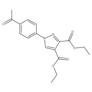 Diethyl 1-(4-acetylphenyl)-1H-pyrazole-3,4-dicarboxylate Structure