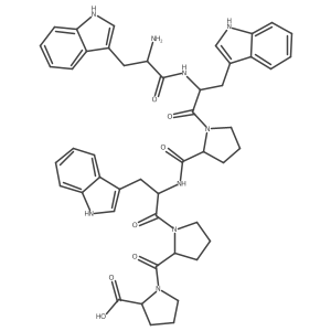 L-Tryptophyl-L-tryptophyl-L-prolyl-L-tryptophyl-L-prolyl-L-proline结构式