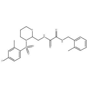 N1-((3-((4-fluoro-2-methylphenyl)sulfonyl)-1,3-oxazinan-2-yl)methyl)-N2-(2-methylbenzyl)oxalamide Structure