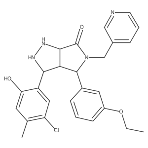 3-(5-Chloro-2-hydroxy-4-methylphenyl)-4-(3-ethoxyphenyl)-5-(pyridin-3-ylmethyl)-1,2,3,3a,4,6a-hexahydropyrrolo[3,4-c]pyrazol-6-one Structure