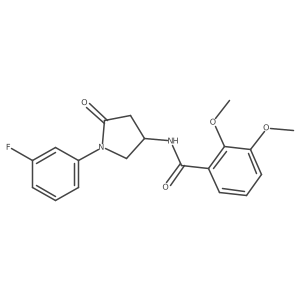 N-(1-(3-fluorophenyl)-5-oxopyrrolidin-3-yl)-2,3-dimethoxybenzamide Structure