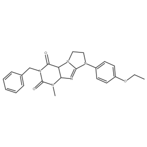 2-Benzyl-6-(4-ethoxyphenyl)-4-methyl-4a,7,8,9a-tetrahydropurino[7,8-a]imidazole-1,3-dione结构式
