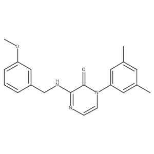 1-(3,5-Dimethylphenyl)-3-{[(3-methoxyphenyl)methyl]amino}-1,2-dihydropyrazin-2-one结构式