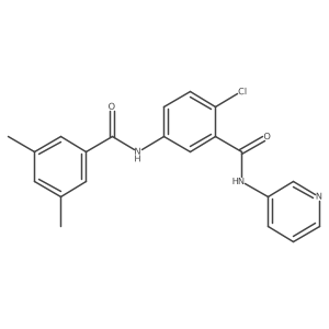 2-chloro-5-[(3,5-dimethylbenzoyl)amino]-N-pyridin-3-ylbenzamide Structure