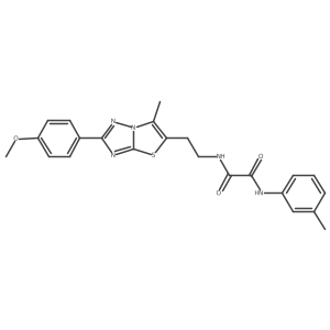 N1-(2-(2-(4-methoxyphenyl)-6-methylthiazolo[3,2-b][1,2,4]triazol-5-yl)ethyl)-N2-(m-tolyl)oxalamide Structure