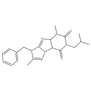 6-Benzyl-4,7-dimethyl-2-(2-methylpropyl)-4a,9a-dihydropurino[7,8-a]imidazole-1,3-dione结构式