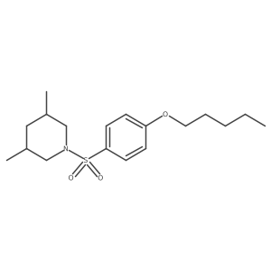 3,5-Dimethyl-1-[(4-pentyloxyphenyl)sulfonyl]piperidine结构式