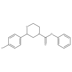 Phenyl (2r)-2-(4-fluorophenyl)morpholine-4-carboxylate结构式