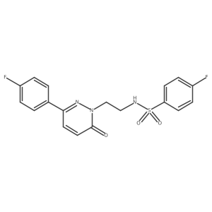 4-fluoro-N-(2-(3-(4-fluorophenyl)-6-oxopyridazin-1(6H)-yl)ethyl)benzenesulfonamide Structure