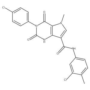N-(3-chloro-4-methylphenyl)-3-(4-chlorophenyl)-5-methyl-2,4-dioxo-2,3,4,5-tetrahydro-1H-pyrrolo[3,2-d]pyrimidine-7-carboxamide Structure