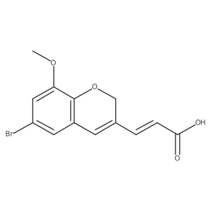 (2E)-3-(6-bromo-8-methoxy-2H-chromen-3-yl)acrylic acid结构式