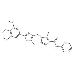 5-methyl-1-{[5-methyl-2-(3,4,5-trimethoxyphenyl)-1,3-oxazol-4-yl]methyl}-N-phenyl-1H-1,2,3-triazole-4-carboxamide Structure