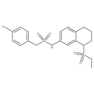 1-(4-chlorophenyl)-N-(1-(ethylsulfonyl)-1,2,3,4-tetrahydroquinolin-7-yl)methanesulfonamide结构式