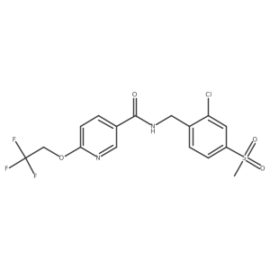 N-(2-Chloro-4-methanesulfonyl-benzyl)-6-(2,2,2-trifluoro-ethoxy)-nicotinamide Structure