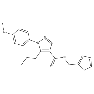 N-(furan-2-ylmethyl)-1-(4-methoxyphenyl)-5-propyl-1H-1,2,3-triazole-4-carboxamide结构式