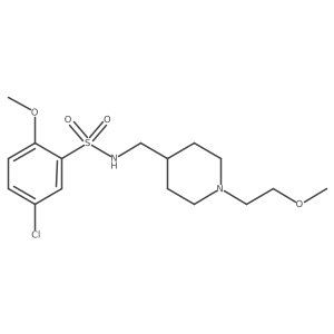 5-chloro-2-methoxy-N-((1-(2-methoxyethyl)piperidin-4-yl)methyl)benzenesulfonamide Structure