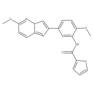 N-(2-methoxy-5-(6-methoxyimidazo[1,2-b]pyridazin-2-yl)phenyl)furan-2-carboxamide结构式