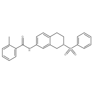 2-methyl-N-(2-(phenylsulfonyl)-1,2,3,4-tetrahydroisoquinolin-7-yl)benzamide结构式