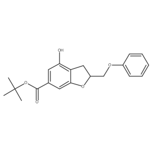 4-Hydroxy-2-phenoxymethyl-2,3-dihydro-benzofuran-6-carboxylic acid tert-butyl ester结构式