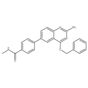 4-(2-Amino-4-benzyloxy-quinazolin-6-yl)-n-methyl-benzamide结构式