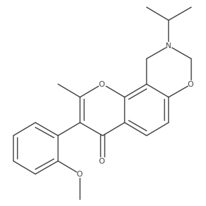 9-isopropyl-3-(2-methoxyphenyl)-2-methyl-9,10-dihydrochromeno[8,7-e][1,3]oxazin-4(8H)-one Structure