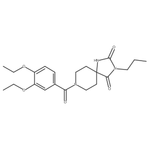8-(3,4-Diethoxybenzoyl)-3-propyl-1,3,8-triazaspiro[4.5]decane-2,4-dione结构式
