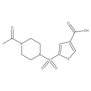 5-[(4-Acetylpiperazin-1-yl)sulfonyl]thiophene-3-carboxylic acid结构式