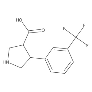 4-[3-(Trifluoromethyl)phenyl]pyrrolidine-3-carboxylic acid结构式