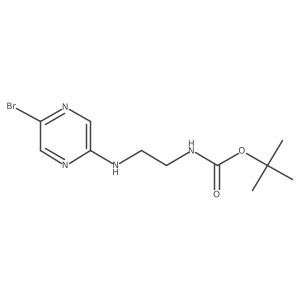 1,1-Dimethylethyl N-[2-[(5-bromo-2-pyrazinyl)amino]ethyl]carbamate结构式