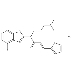 (E)-N-(3-(dimethylamino)propyl)-N-(4-fluorobenzo[d]thiazol-2-yl)-3-(thiophen-2-yl)acrylamide hydrochloride Structure