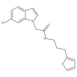 2-(6-bromo-1H-indol-1-yl)-N-[3-(2-furyl)propyl]acetamide结构式