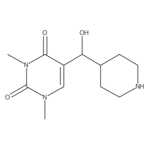 5-[Hydroxy(piperidin-4-yl)methyl]-1,3-dimethyl-1,2,3,4-tetrahydropyrimidine-2,4-dione Structure