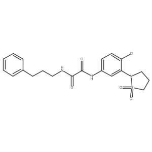 N1-(4-chloro-3-(1,1-dioxidoisothiazolidin-2-yl)phenyl)-N2-(3-phenylpropyl)oxalamide Structure